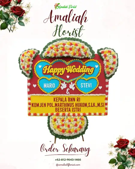 Papan Bunga Pernikahan Sebalong